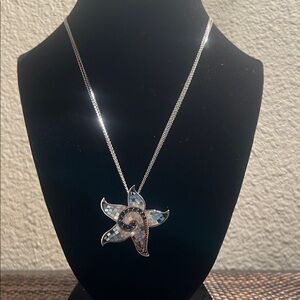 Sterling Silver Starfish Pendant Necklace